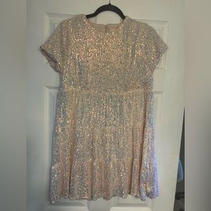 Sequin babydoll dress